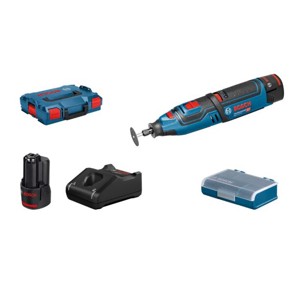 Akku-Rotationswerkzeug GRO 12V-35, 2 x Akku GBA 12V 2.0Ah in L-BOXX