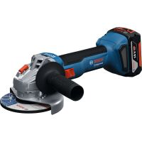 GWS 18V-8 cordless angle grinder, 2 x GBA 18V 5.0Ah battery, L-BOXX 136