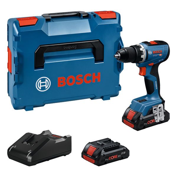 GSR 18V-65 cordless drill/driver, 2 x ProCORE18V 4.0Ah battery, L-BOXX case