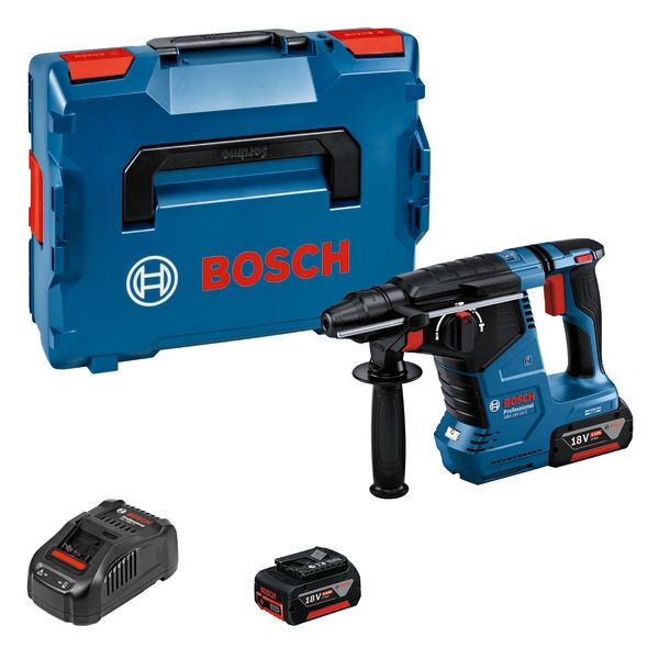 Cordless hammer drill with SDS plus GBH 18V-24 C, 2 x battery GBA 18V 5.0Ah in L-BOXX