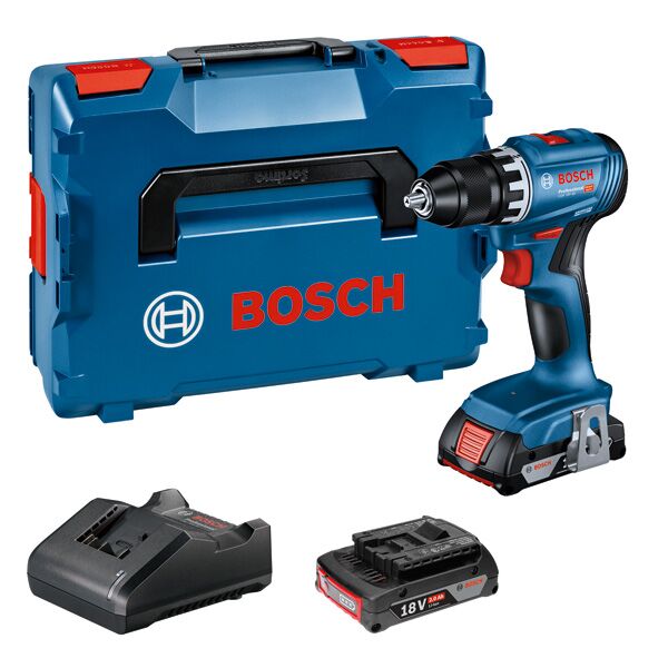 Akku-Bohrschrauber GSR 18V-45, 2 x Akku GBA 18V 2.0Ah in L-BOXX