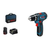 GSR 12V-15 cordless drill/driver, 2 x GBA 12V 2.0Ah battery