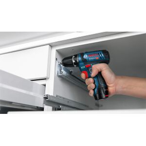 GSR 12V-15 cordless drill/driver, 2 x GBA 12V 2.0Ah battery, L-BOXX