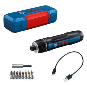 Bosch GO cordless screwdriver in storage case