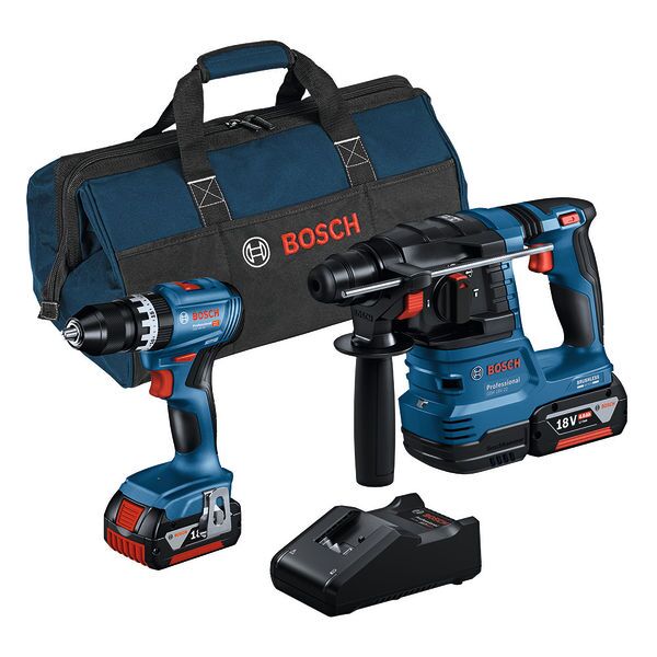 2-piece 18V combo kit: GSB 18V-45 + GBH 18V-22 + 2 x 4.0Ah battery, quick charger
