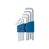 Hexagon socket, Torx key set, 9-piece.