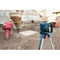 GRL 400 H rotary laser, with LR 1, BT 170 HD construction tripod, and GR 240 measuring rod