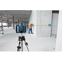 GRL 300 HVG rotating laser, 2 x LR20 1.5V batteries in a tool case
