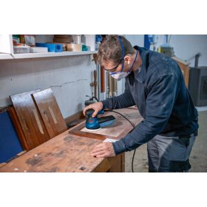 GEX 125-1 AE random orbital sander, with 3 x C470 sanding sheets, in a craftsmans case