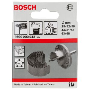 Lochsägen-Set, 8-tlg., 25–68 mm