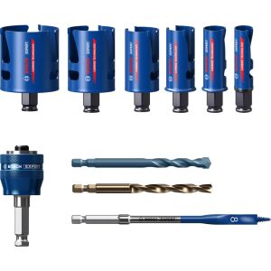 EXPERT Construction Material Hole Saw Set 20/25/32/38/51/64 mm, 10 pcs.