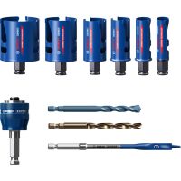 EXPERT Construction Material Hole Saw Set 20/25/32/38/51/64 mm, 10 pcs.