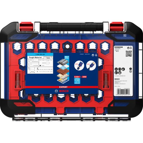 EXPERT Tough Material Lochsäge-Set, 22/25/35/51/60/68 mm, 9-tlg.
