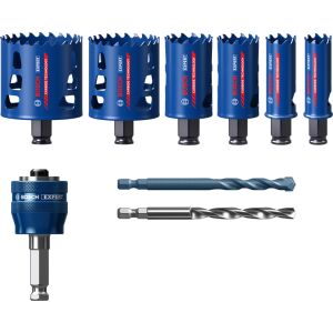 EXPERT Tough Material Lochsäge-Set, 22/25/35/51/60/68 mm, 9-tlg.