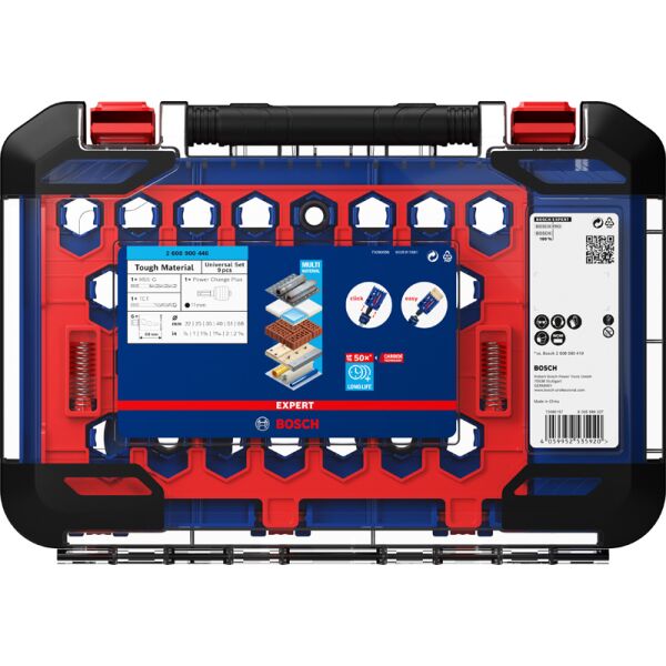EXPERT Tough Material Lochsäge-Set, 22/25/35/40/51/68 mm, 9-tlg.