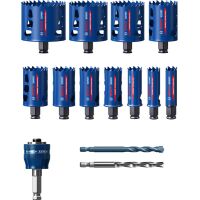 EXPERT Tough Material Lochsäge-Set, 20/22/25/32/35/40/44/51/60/68/76 mm, 14-tlg.