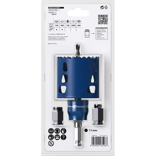 EXPERT Tough Material Lochsäge-Starter-Set, 68 x 60 mm