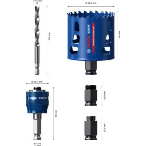 EXPERT Tough Material Lochsäge-Starter-Set, 68 x 60 mm