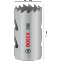 PRO Multi Material Hole Saw, 27 mm, with thread