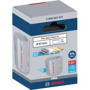 PRO Multi-Material Hole Saw, 57 mm, with Thread
