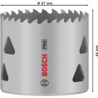 PRO Multi-Material Hole Saw, 57 mm, with Thread