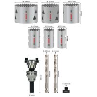PRO Multi Material Lochsäge Q-Lock Halter-Set, 10-tlg.