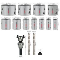 PRO Multi-Material Hole Saw Q-Lock Clip-On Holder Set, 15 pcs.