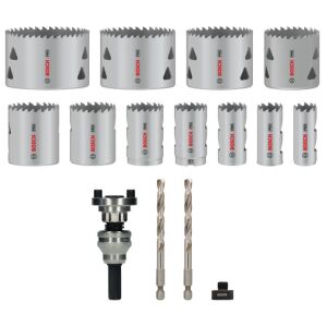 PRO Multi-Material Hole Saw Q-Lock Holder Set, 15 pcs.