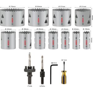 PRO Multi-Material Hole Saw Set, 19-76 mm, 17 pcs.