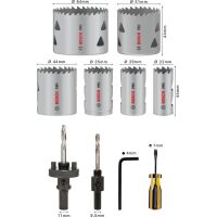 PRO Multi-Material Hole Saw Set, 22-64 mm, 12 pcs.