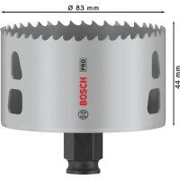 PRO Multi Material PC Plus Hole Saw, 83 mm, 8-piece set