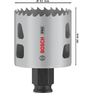 PRO Multi Material PC Plus Hole Saw, 51 mm, 24 pcs