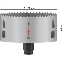 PRO Multi Material PC Plus Hole Saw, 102 mm, 8 pcs