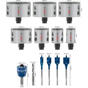 PRO Multi Material PC Plus Lochsägen Set, 22-86 mm, 13-tlg.