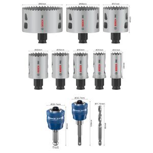 PRO Multi Material PC Plus Lochsägen-Set, 22-83 mm, 11-tlg.