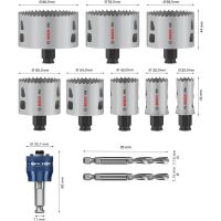 PRO Multi Material PC Plus Hole Saw Set, 25-86 mm, 11 pcs.
