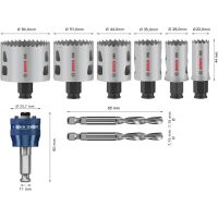 PRO Multi Material PC Plus Hole Saw Set, 20, 44, 64 mm, 9 pcs.