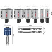 PRO Multi Material PC Plus Hole Saw Set, 20-38, 64 mm, 9 pcs.
