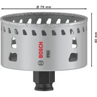PRO Tile PC Plus hole saw, 79 mm, HS