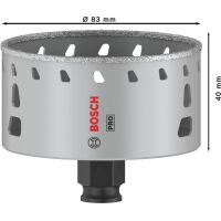 PRO Tile PC Plus hole saw, 83 mm, HS