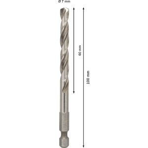 PRO Pilot Drill Bit, Quick Change System for Hole Saws HSS-G 6.35 x 100 mm