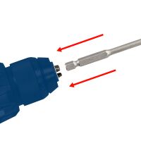 Verlängerung , 305 mm, mit Schlüsselweite 5/16-Zoll/8-mm-Sechskantaufnahmeschaft