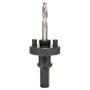 Hexagonal socket adapter for hole saws with 32 to 210 mm