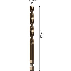 EXPERT Power Change Plus centering drill bit, HSS-Co, 7.15 x 105 mm
