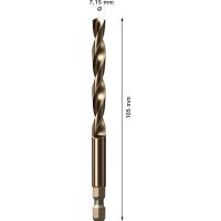 EXPERT Power Change Plus centering drill bit, HSS-Co, 7.15 x 105 mm
