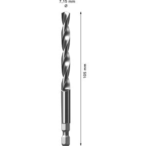 EXPERT Power Change Plus centering drill bit, HSS-G, 7.15 x 105 mm