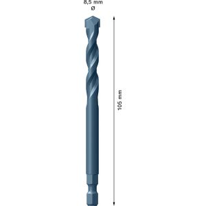 EXPERT Power Change Plus centering drill bit, TCT, 8.5 x 105 mm