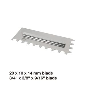 BIHUI Glättekellen-Set gezahnt RS, 280x115mm