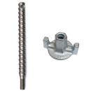 plate thumb nut with thread rod 200 mm