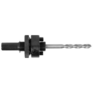 11 mm Sechskant Quick Turn-Lock Aufnahme für Mehrzweck Lochsägen (Ø 32 - 210 mm) inkl. Hartmetall-Zentrierbohrerbohrer